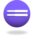 Two insulin pens inside circle icon